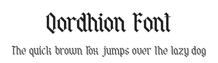 Qordhion Font by mooneseye666 โ Blackletter Font