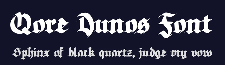 Qore Dunos Font by Almairatype — Blackletter Font — thumbnail 2