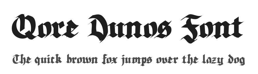 Qore Dunos Font by Almairatype — Blackletter Font