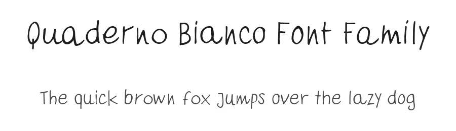 Quaderno Bianco Font Family by Monofonts — Script Handwritten Font