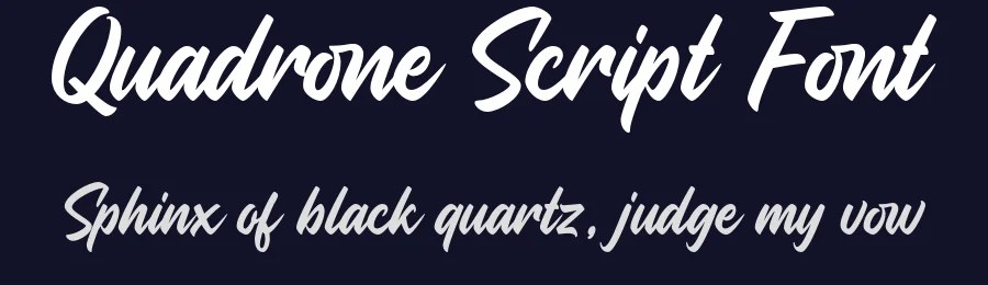 Quadrone Script Font by Wacaksara Co. — Script Handwritten Font — thumbnail 2
