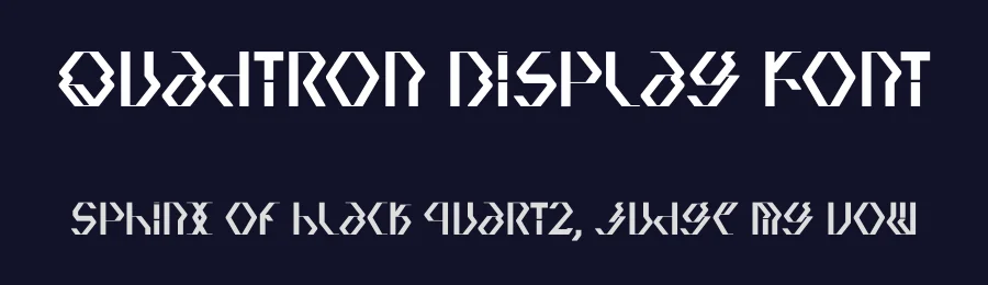 Quadtron Display Font by Dhabee — Decorative Font — thumbnail 2