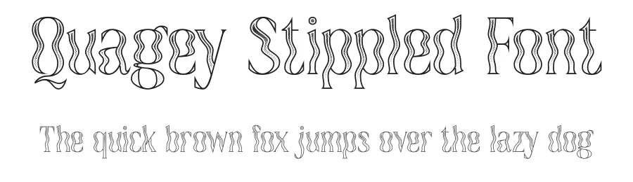 Quagey Stippled Font by craftsupplyco β Display Font