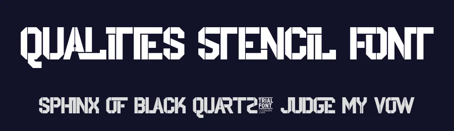 Qualities Stencil Font by 177Studio — Sans Serif Font — thumbnail 2