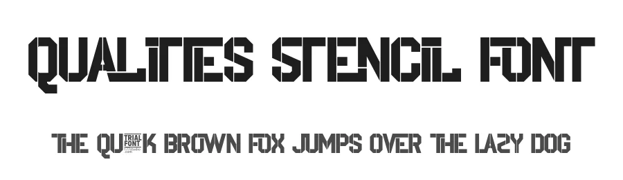 Qualities Stencil Font by 177Studio — Sans Serif Font