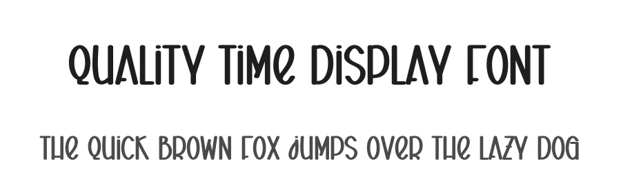 Quality Time Display Font by creativeletter — Display Font