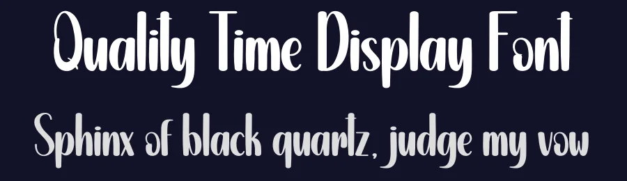 Quality Time Display Font by creativeletter — Display Font — thumbnail 2