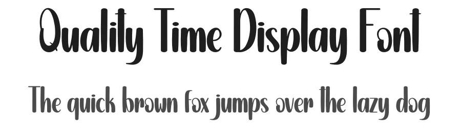 Quality Time Display Font by creativeletter — Display Font