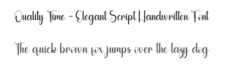 Quality Time – Elegant Script Handwritten Font by andikastudio — Script Handwritten Font