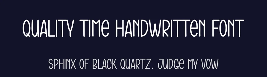 Quality Time Handwritten Font by freshtypeink — Script Handwritten Font — thumbnail 2