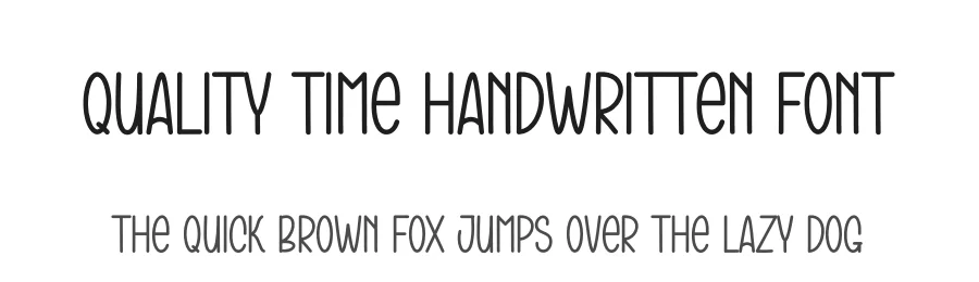 Quality Time Handwritten Font by freshtypeink — Script Handwritten Font