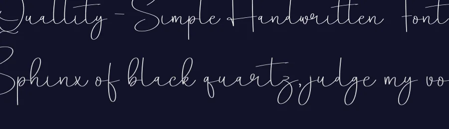 Quallity – Simple Handwritten Font by creativeletter — Script Handwritten Font — thumbnail 2
