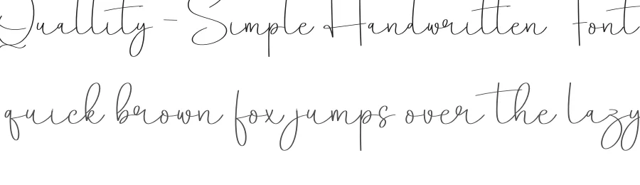 Quallity – Simple Handwritten Font by creativeletter — Script Handwritten Font