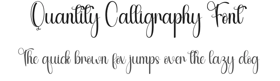 Quantity Calligraphy Font by andikastudio — Script Handwritten Font