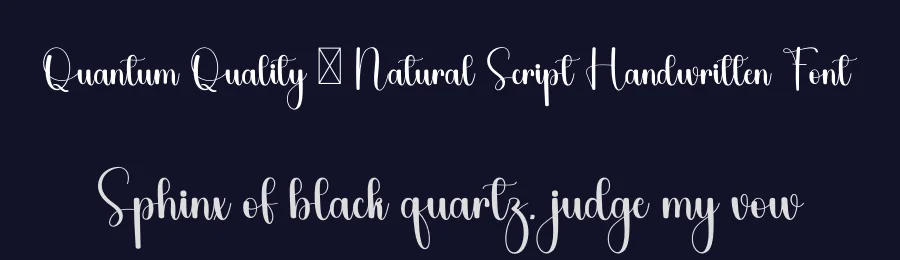 Quantum Quality – Natural Script Handwritten Font by freshtypeink — Script Handwritten Font — thumbnail 2