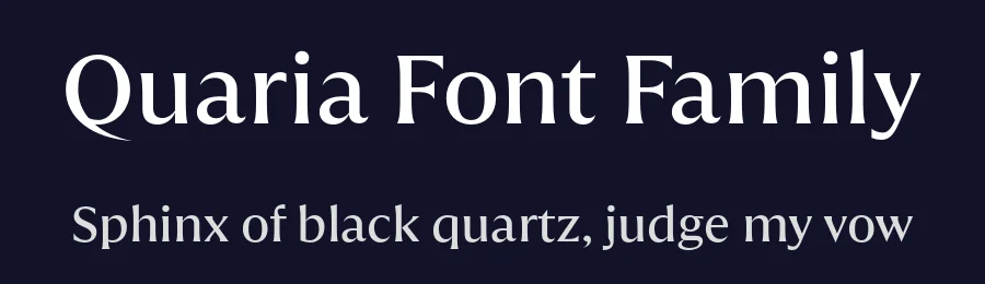 Quaria Font Family by Rene Bieder — Serif Font — thumbnail 2