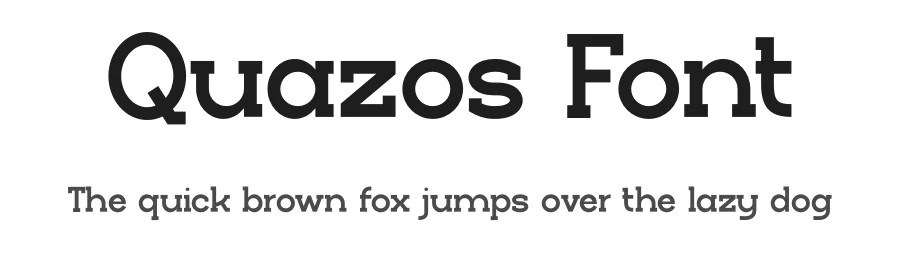Quazos Font by IDEBARENG — Display Font