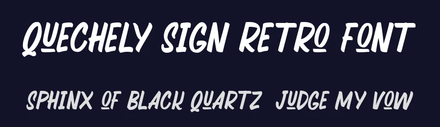 Quechely Sign Retro Font by Moovied Co. — Script Handwritten Font — thumbnail 2