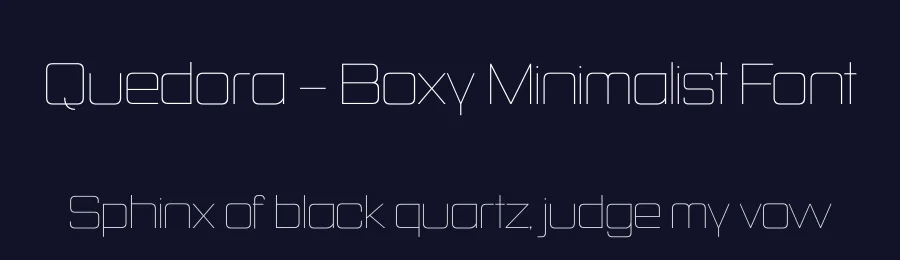 Quedora – Boxy Minimalist Font by Casloop Studio — Decorative Font — thumbnail 2