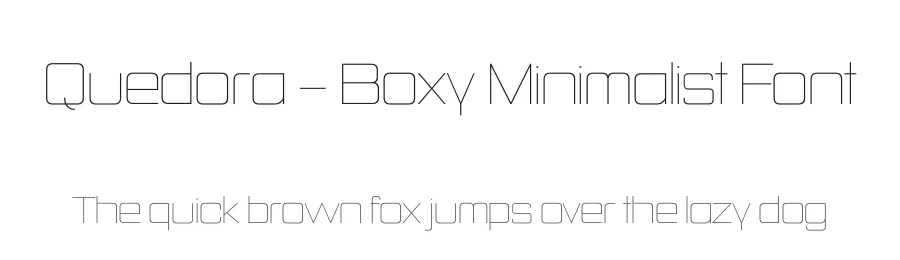 Quedora – Boxy Minimalist Font by Casloop Studio — Decorative Font