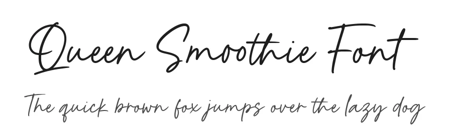 Queen Smoothie Font by Timur type — Script Handwritten Font