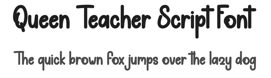 Queen Teacher Script Font by andikastudio — Script Handwritten Font
