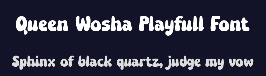 Queen Wosha Playfull Font by timelesstype.co — Display Font — thumbnail 2