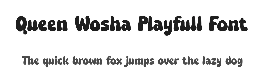 Queen Wosha Playfull Font by timelesstype.co — Display Font