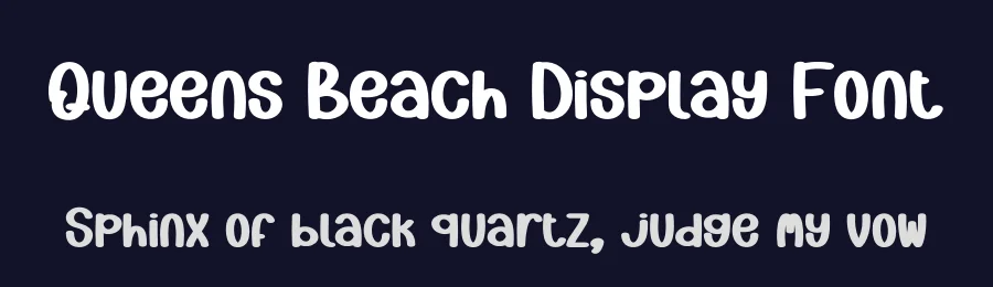 Queens Beach Display Font by creativeletter — Display Font — thumbnail 2