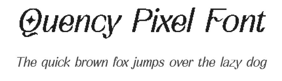 Quency Pixel Font by craftsupplyco — Display Font
