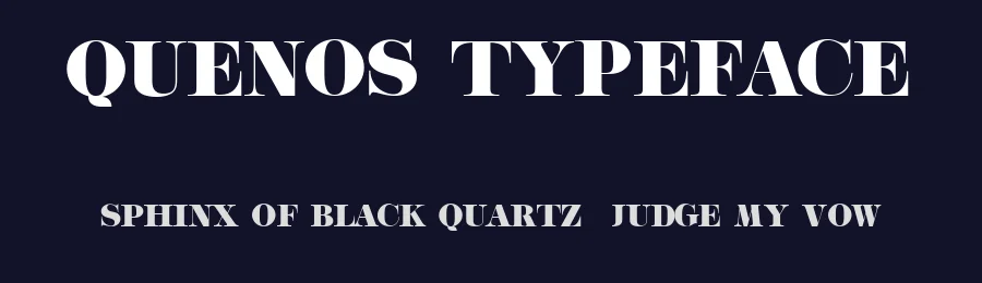 Quenos Typeface by Wassim Awadallah — Display Font — thumbnail 2