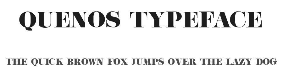 Quenos Typeface by Wassim Awadallah — Display Font