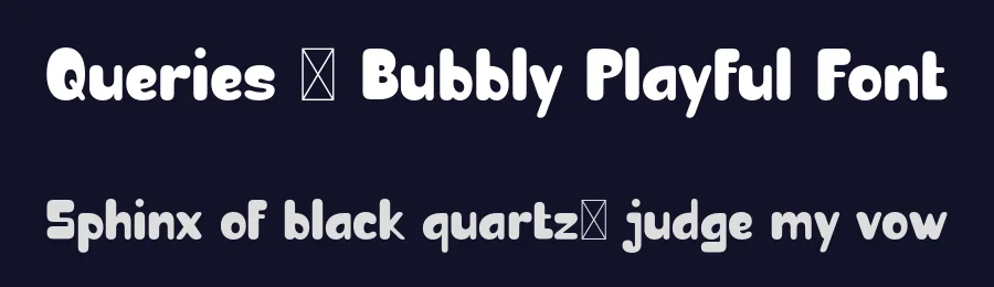 Queries – Bubbly Playful Font by Pikgura Type — Display Font — thumbnail 2