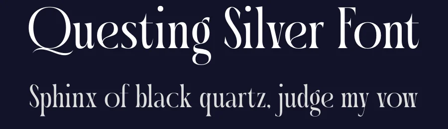 Questing Silver Font by timelesstype.co — Display Font — thumbnail 2