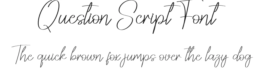 Question Script Font by creativeletter — Script Handwritten Font