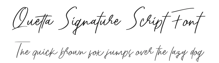 Quetta Signature Script Font by GlyphStyle — Script Handwritten Font