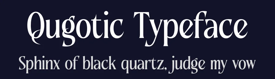 Qugotic Typeface by timelesstype.co — Display Font — thumbnail 2