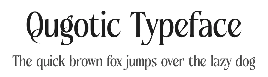 Qugotic Typeface by timelesstype.co — Display Font
