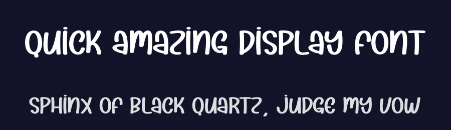 Quick Amazing Display Font by andikastudio — Display Font — thumbnail 2
