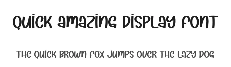 Quick Amazing Display Font by andikastudio — Display Font
