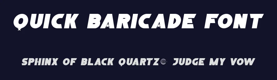 Quick Baricade Font by Rais Project Studio — Display Font — thumbnail 2