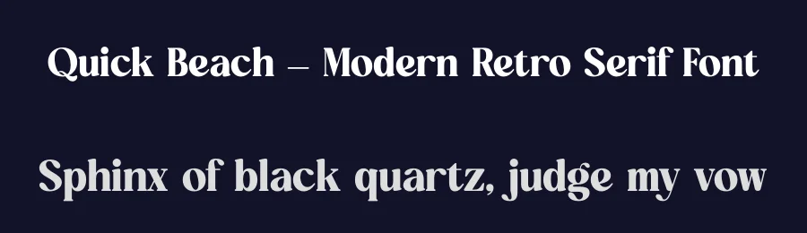 Quick Beach – Modern Retro Serif Font by timelesstype.co — Display Font — thumbnail 2