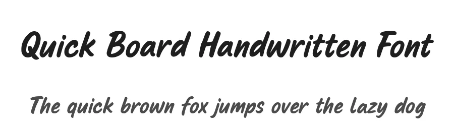 Quick Board Handwritten Font by syauqistudio — Display Font