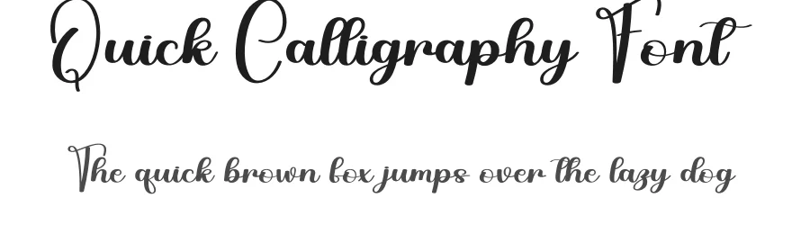 Quick Calligraphy Font by creativeletter — Script Handwritten Font