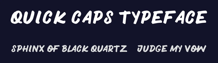 QUICK CAPS Typeface by Gehan Magee — Script Handwritten Font — thumbnail 2