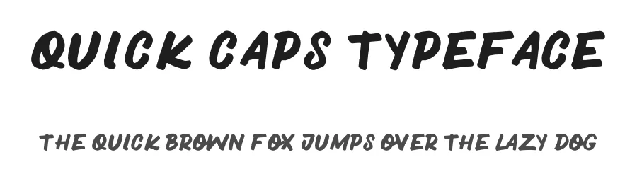 QUICK CAPS Typeface by Gehan Magee — Script Handwritten Font