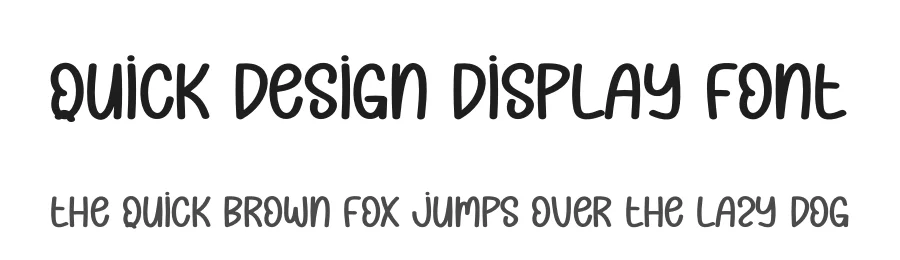 Quick Design Display Font by andikastudio — Display Font