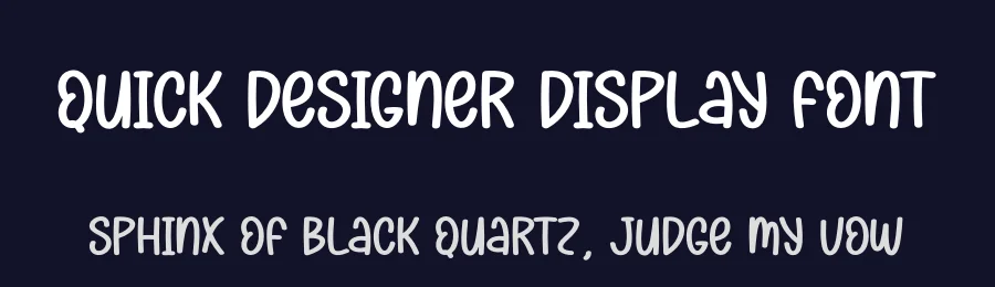 Quick Designer Display Font by andikastudio — Display Font — thumbnail 2