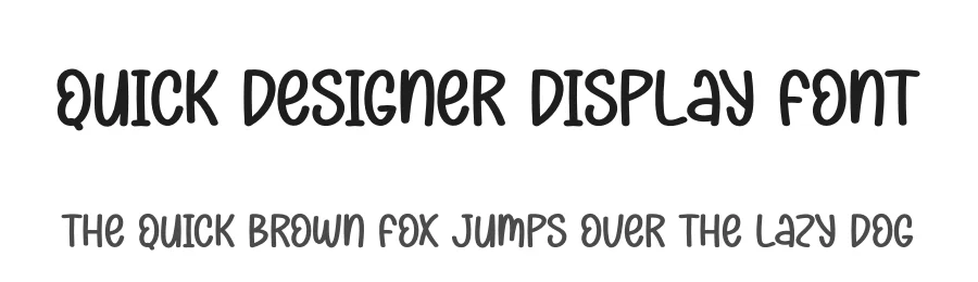 Quick Designer Display Font by andikastudio β Display Font