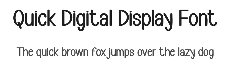Quick Digital Display Font by andikastudio — Display Font
